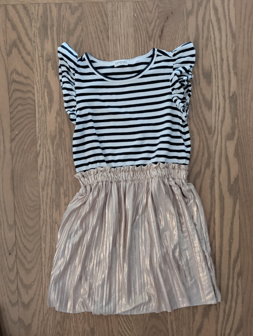 Crewcuts Girls' Stripe & Gold Dress